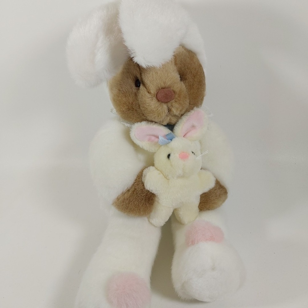 Vintage Plush Creations Teddy Bear Bunny Outfit W Baby‎ Stuffed Easter 18"